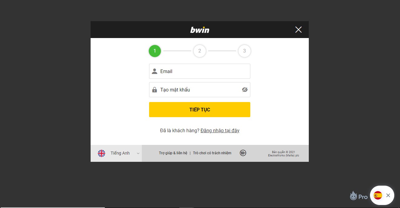 Link truy cập website và tải về ứng dụng Bwin